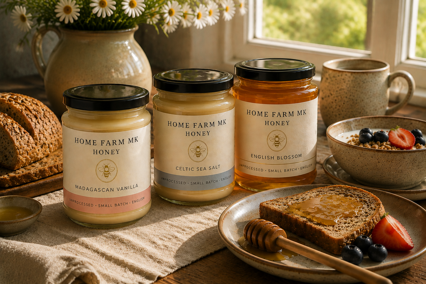 Breakfast Honey Trio β Three Jar Collection