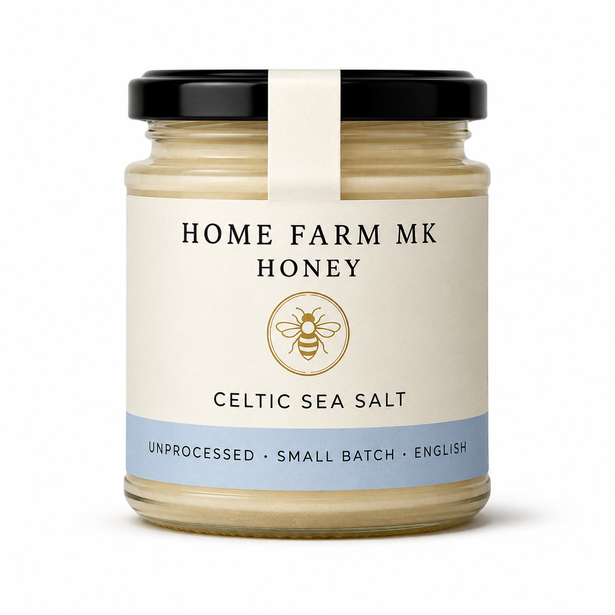A Jar of English honey infused with celtic sea salt